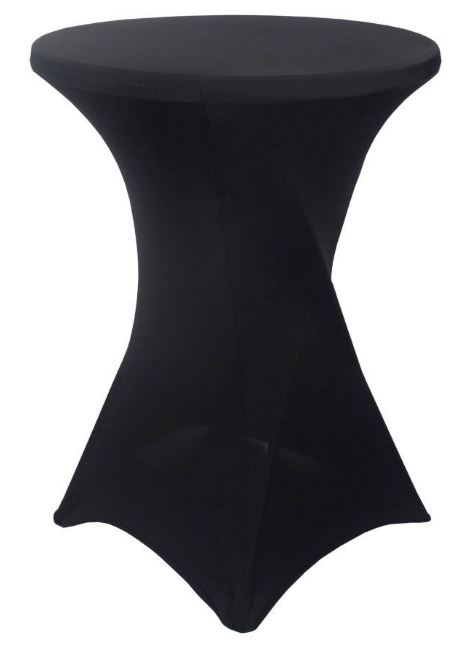 Mange-debout (Table haute ) avec nappe noire –